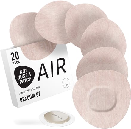 Not Just a Patch - Air - sensorpleisters - Fixatiepleisters voor Dexcom G7 & One + - Tan / beige - 20 stuks