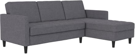 Presley-Slaapbank - Chaise Longue - Grijs Linnen