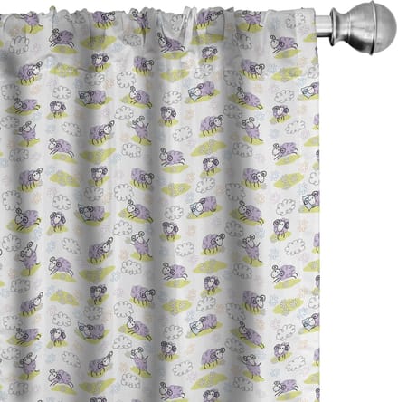 ABAKUHAUS Gordijnen – set van 2, microvezel, 75x225 cm – lavendel, halfverduisterend
