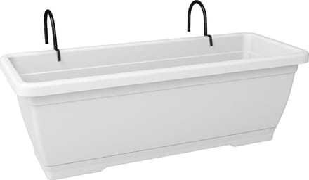 Bloembak Balkonbak Prima Vera Plus Set 40x20x17cm WIT Nicoli
