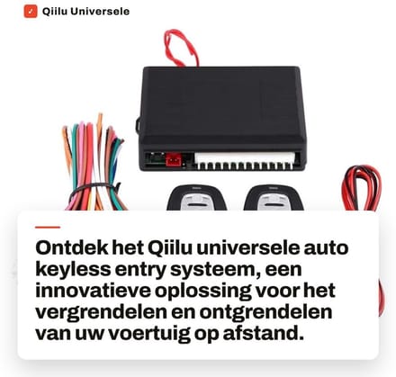 Dailygoods - Universele Auto Keyless Entry Systeem met Afstandsbediening - Centrale Vergrendeling
