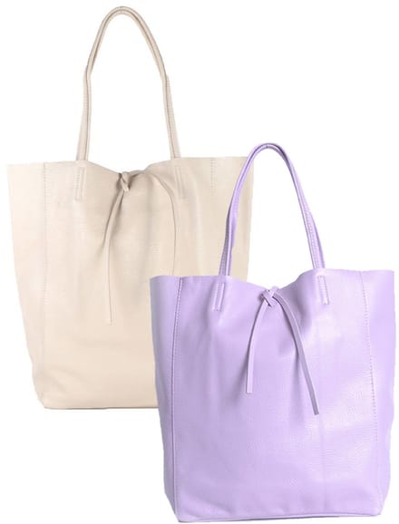 Giuliano lederen shopper Eliana - Beige - Dames - Made in Italy