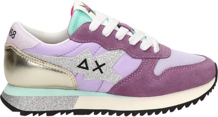 SUN68 Stargirl Glitter Logo Sneakers Laag - lila - Maat 38