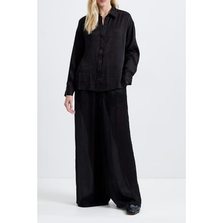 French Connection Terry Crinkle Top Black Taglia: S | Maglie a manica lunga Outlet | Donna | Nero