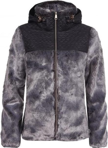 Luhta Hooded Vest Ilmi - Zwart/Grijs - Dames - maat 40