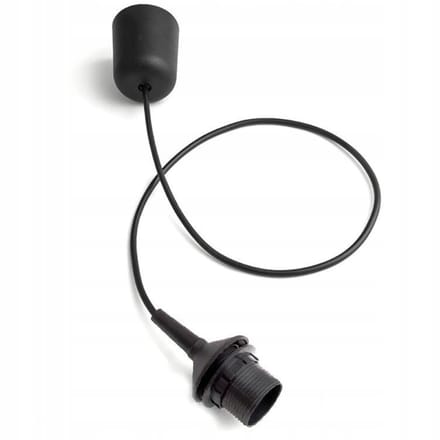 SMX Design - Plafondfitting voor E27 lamp - Kabel en Koppelingen - Zwart
