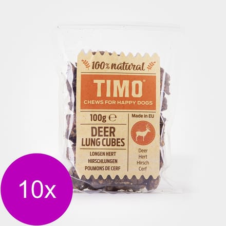 Timo Longen - Hondensnacks - 10 x Hert 100 g