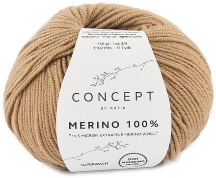 Katia Concept Merino 100% - 65 camel - Wol Garen