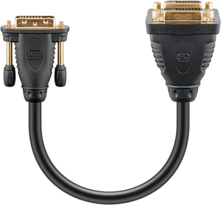 Goobay DVI Adapter Cable, gold-plated 0.1 m
