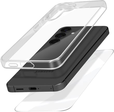 Mayaxess, Beschermingskit Geschikt voor Samsung Galaxy S24 Integrale bescherming, Transparant
