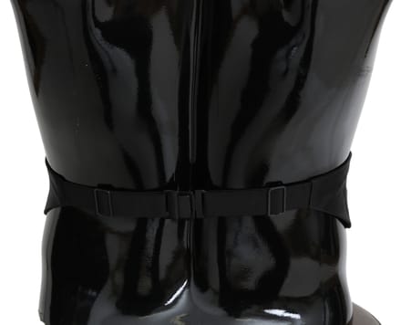 Dolce & Gabbana Zwarte Mannen Taille Riem 100% Zijde Cummerbund