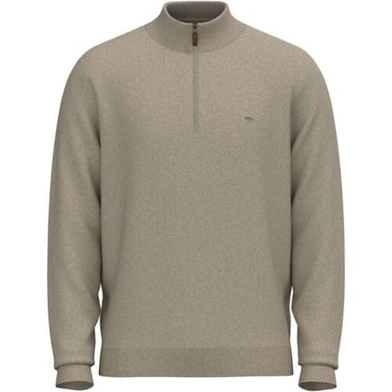 Fynch-Hatton Trui Troyer Zip Winter Air Cotton Cashmere Light Taupe / male