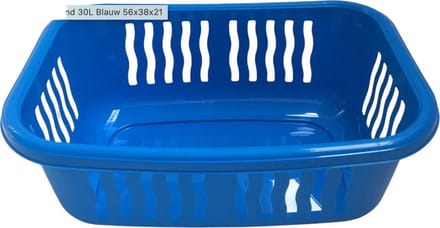 HL - Wasmand - Wasmanden - Wassorteerder - 30 Liter - Blauw - 56x38x21