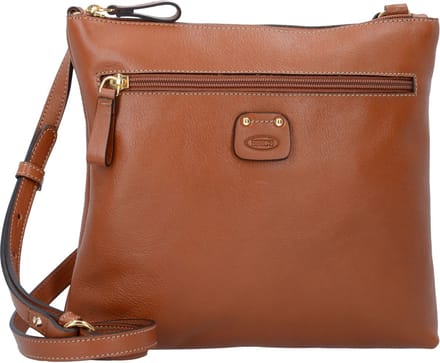 BRIC'S Leren Schoudertas Life Pelle Crossbody Bag Leather Bruine