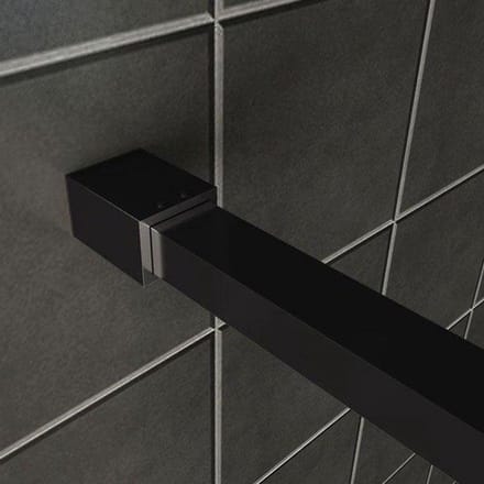 H&F Inloopdouche 120x200 cm – Douchewand Mat Zwart – Rookglas – 8 mm Veiligheidsglas – Antikalk Coating