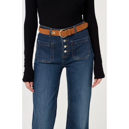 Fabienne Chapot Studded Leopard Belt Burnt Sugar Maat: 85 | Riemen Outlet | Dames | Bruin