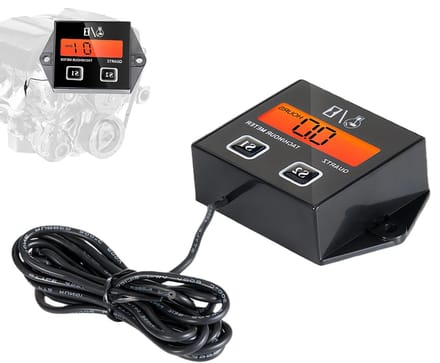 Toerentalmeter - Motor meter - Motoronderhoud - Service melding - 1.75m kabel - Zwart