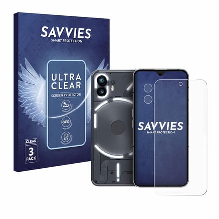 Savvies - Screenprotector voor Nothing Phone (2) (Voor+Camera) - Folie Beschermfolie transparant 6 Stuks