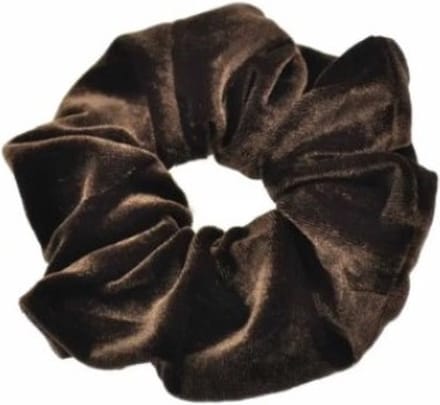 Go Go Gadget - Fluwelen scrunchie/haarelastiek - Donker Bruin