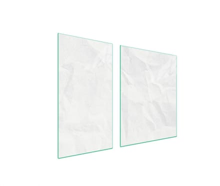 TMK ArtDeko Serie - Glazen Beschermplaat - 90x52 cm - Wit - Hittebestendig
