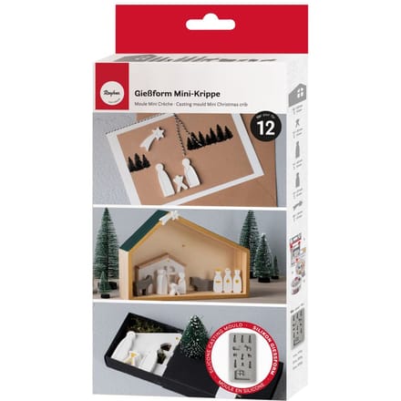 Siliconen gietform "Kerststal"