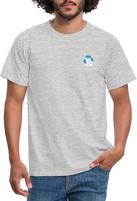 Sesamstraat Koekiemonster Om Nom Nom T-Shirt Heren