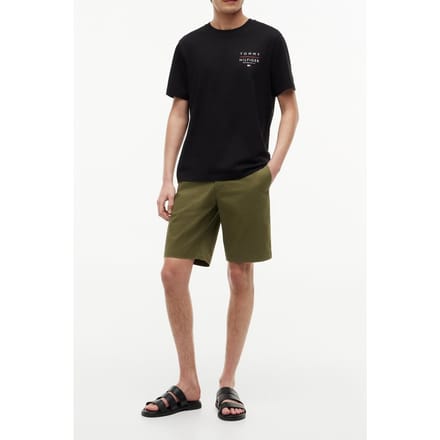 Tommy Hilfiger Brand Love T-shirt Black Maat: M | Basic T-Shirts Outlet | Heren | Zwart