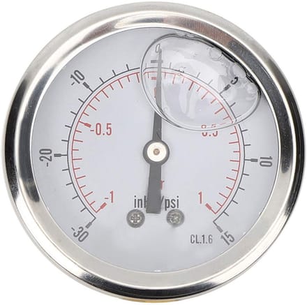 Dailygoods- Drukmanometer 68 mm - Oliegevuld - Roestvrijstalen Behuizing - Ip65