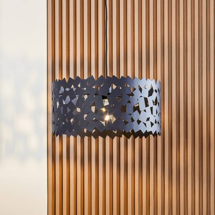 Lucande - hanglamp - 1licht - IJzer - H: 22.5 cm - E27 - zwart