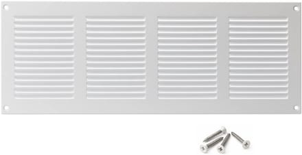Ventilatierooster Wit Staal 400x150mm met Hor voor Ventilatiesystemen