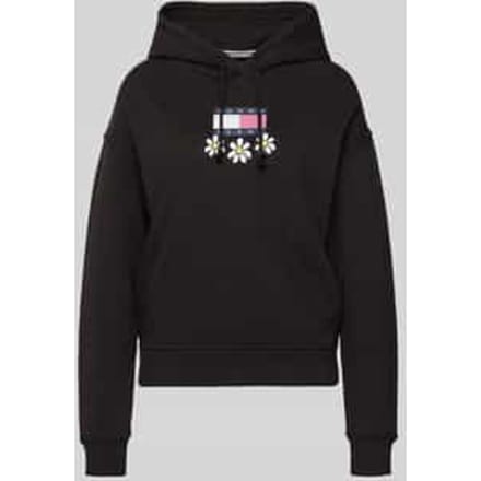 Hoodie met label- en motiefprint, model 'DAISY FLAG'