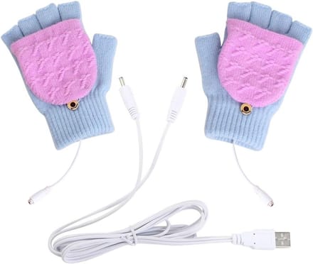 USB Verwarmde Warmer Handschoenen Winter Vol Half Vingers Verwarming Warme Handschoenen - 1 Paar