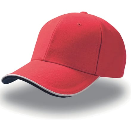 Atlantis Headwear Pilot Piping Sandwich Cap AT602 - Red/White/Navy - One size