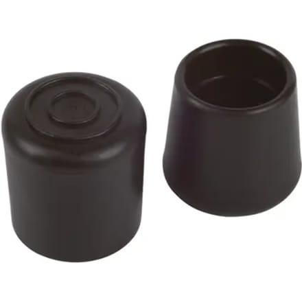 Fix-o-moll Stoelpootdop - Antislip - Rond Rubber Zwart - Diam. 22mm - 4 Stuks