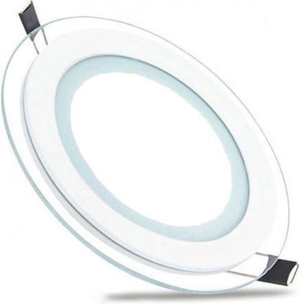 LED Downlight Slim - Inbouw Rond 12W - Helder/Koud Wit 6400K - Mat Wit Glas - Ø160mm