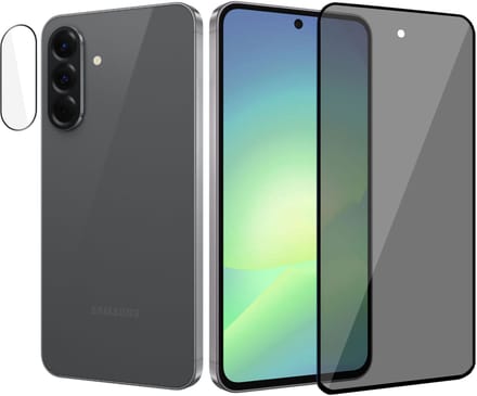ChiGuard Privacy Screenprotector + Camera beschermglas geschikt voor Samsung Galaxy A56 / A36 Screenprotector - Beschermglas - Camera - Privé GuardCover