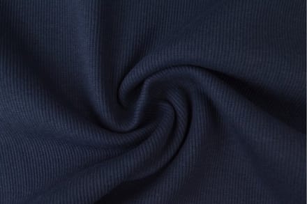 Rib boordstof - Donker marineblauw - 1 meter - Per meter - 60cm breed