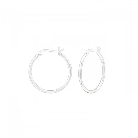 Bijoutheek Plain hoop Oorringen zilver (10mm)