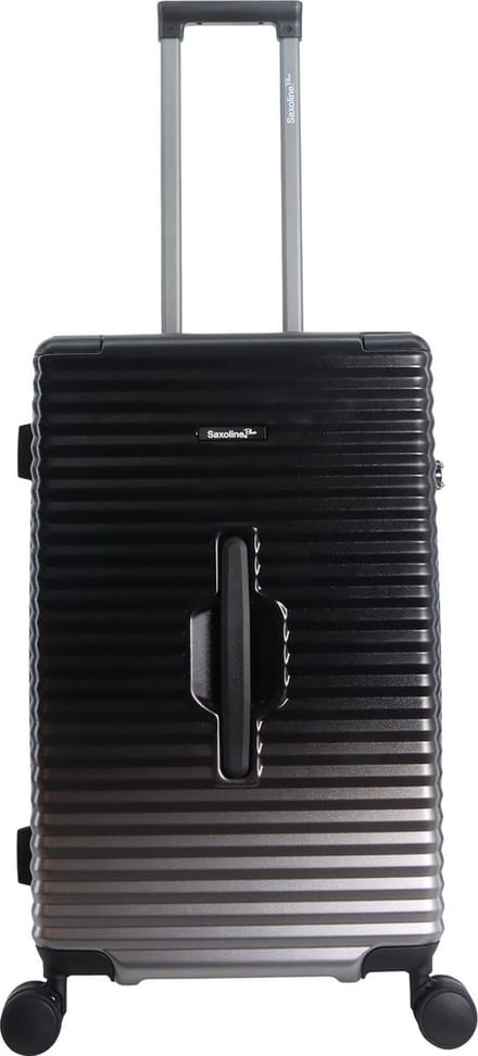 Saxoline Blue – Elite | Trunk Harde Koffer / Trolley / Reiskoffer – Medium – Zwart - Zwart / Medium
