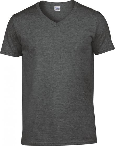 Gildan - Softstyle® Adult V-Neck T-Shirt - Dark Heather - M