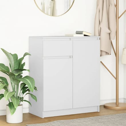 vidaXL - Dressoir - met - lade - 71x35x84 - cm - spaanplaat - wit