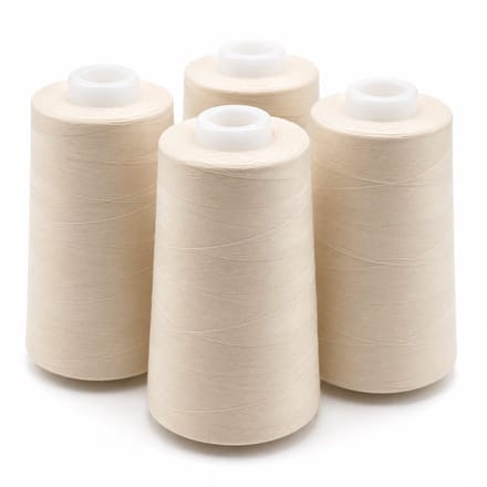 Polyester Overlockgaren – 4 Cones × 2700 m – Totaal 10.800 m – Beige 351N