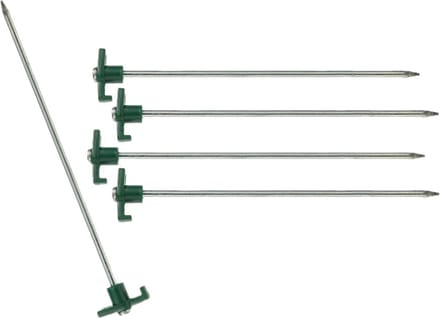 Grondpennen/tentharingen - 28x st - metaal met haak - 25 cm - rotspennen