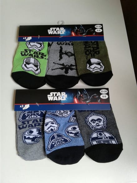 6 paar sneakersokken - Star Wars -Disney - maat 23-26