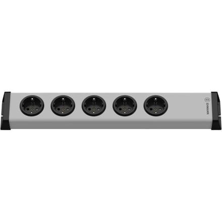 Ehmann 0200x00052300 Stekkerdoos met schakelaar Zilver, Zwart 1 stuk(s)