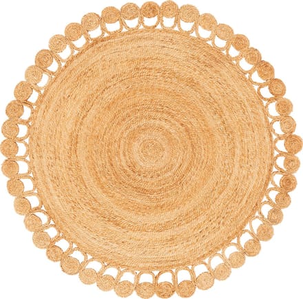 Pergamon Natuurvezel tapijt Jute Salsa Nature Boho Rond