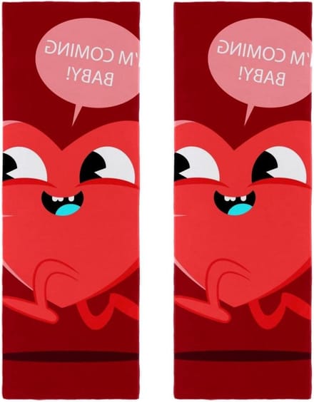 Microfiber Handdoeken - Sporthanddoeken - Zweet Afvegen - Super Absorberend - 29.5x81.5cm - Rood Hart