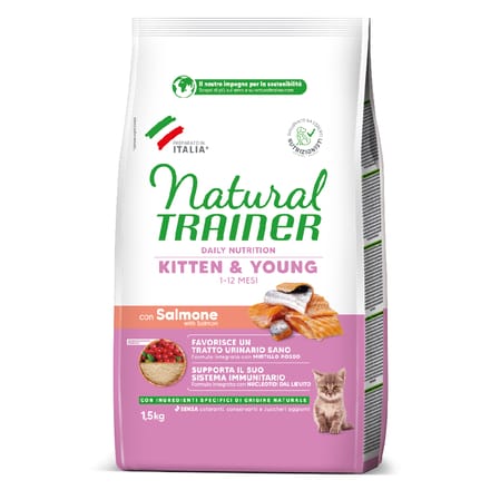2x 1,5kg Zalm Naturel Trainer Kitten brokken Kat