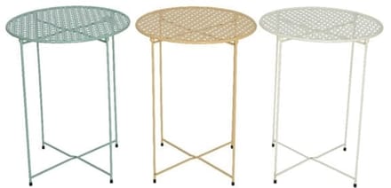 Kaemingk Indigo - Tuin Tafel - Metaal - Rond - 46 cm