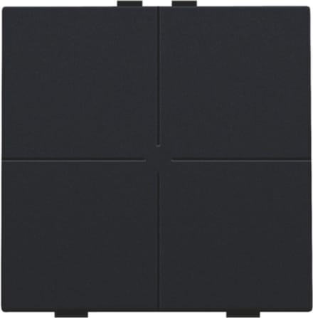 Niko Home control viervoudige drukknop black coated - 161-51004